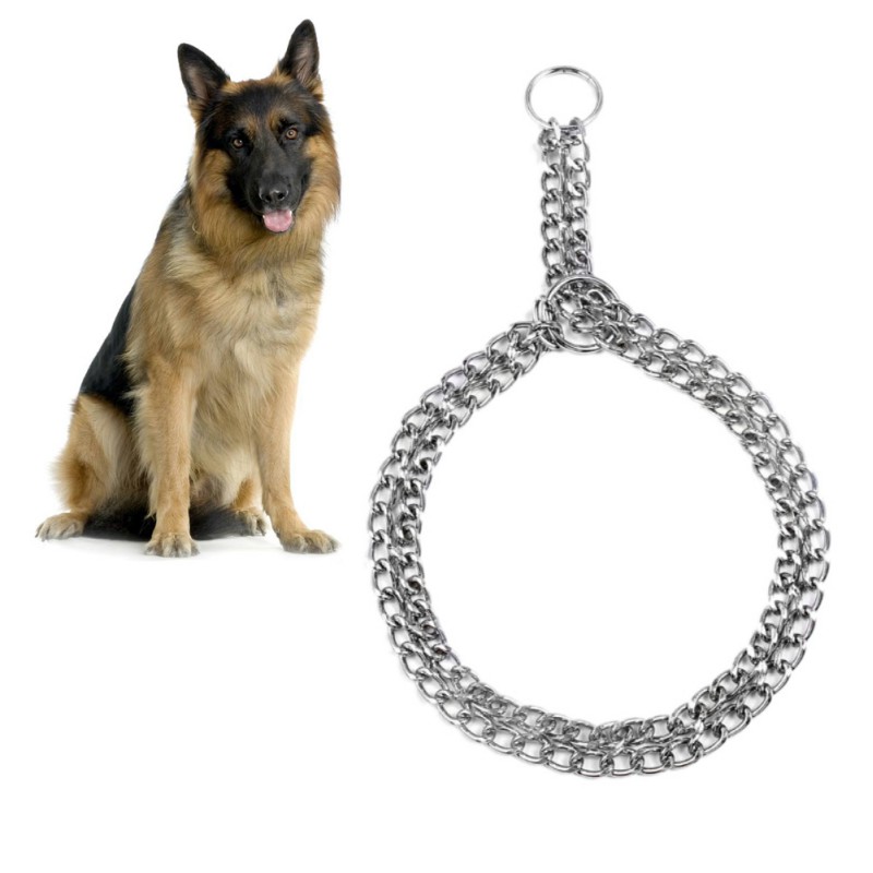 german shepherd chain collar